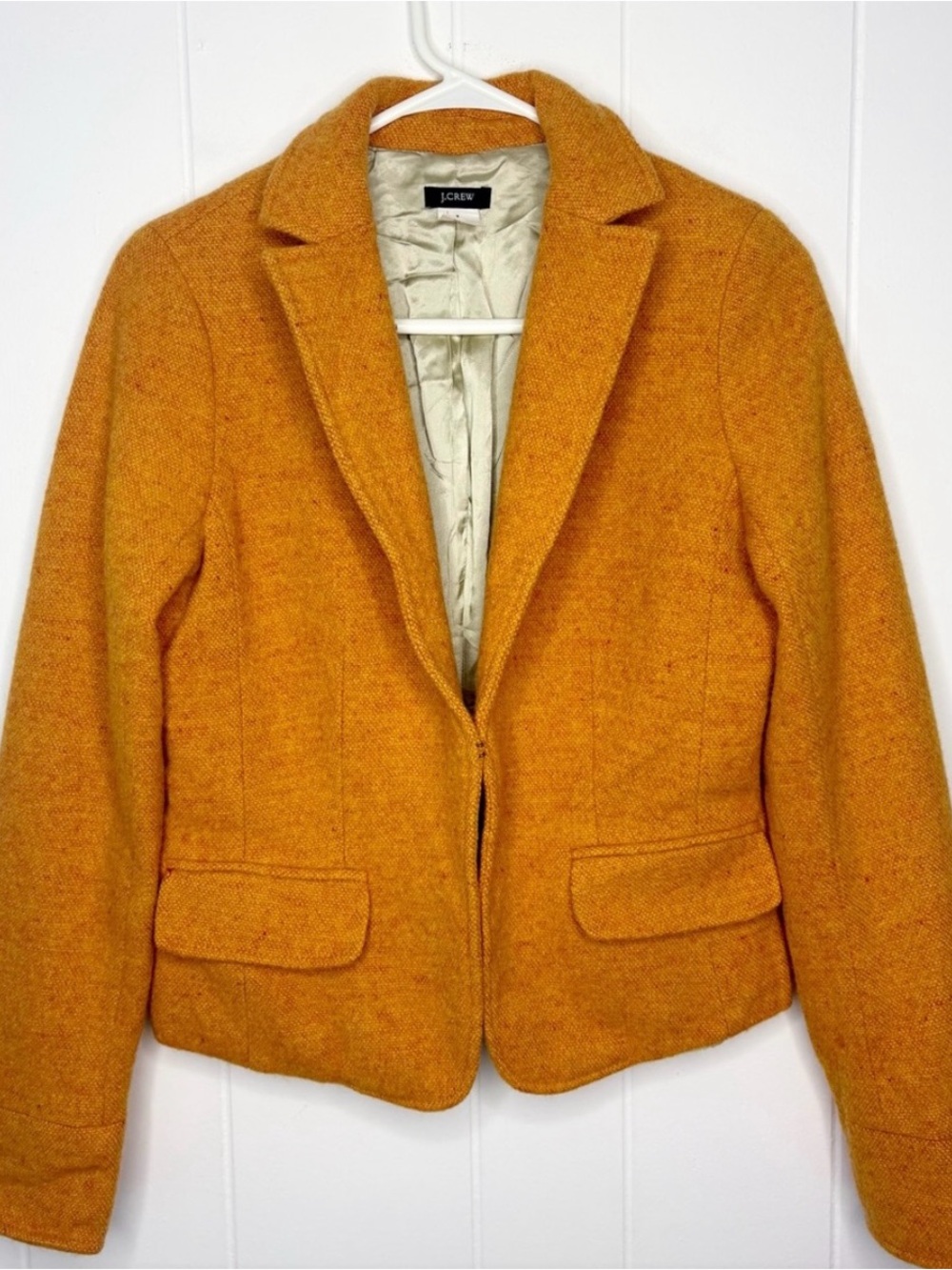 J. Crew Mustard Yellow Wool Blend Blazer